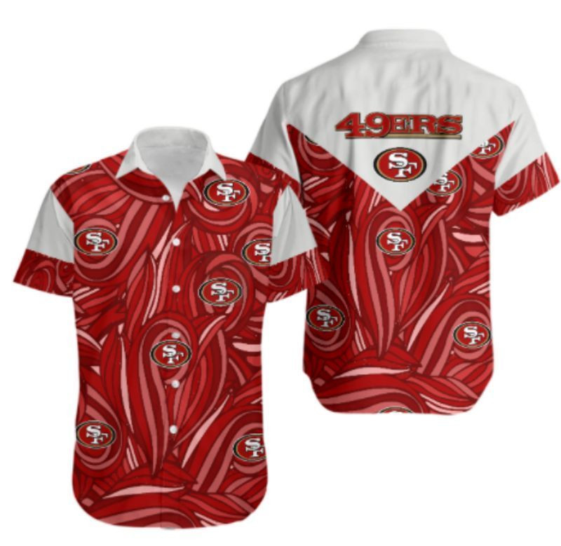 San Francisco 49ers2 Hawaiian Shirt Tropical Aloha Button Up