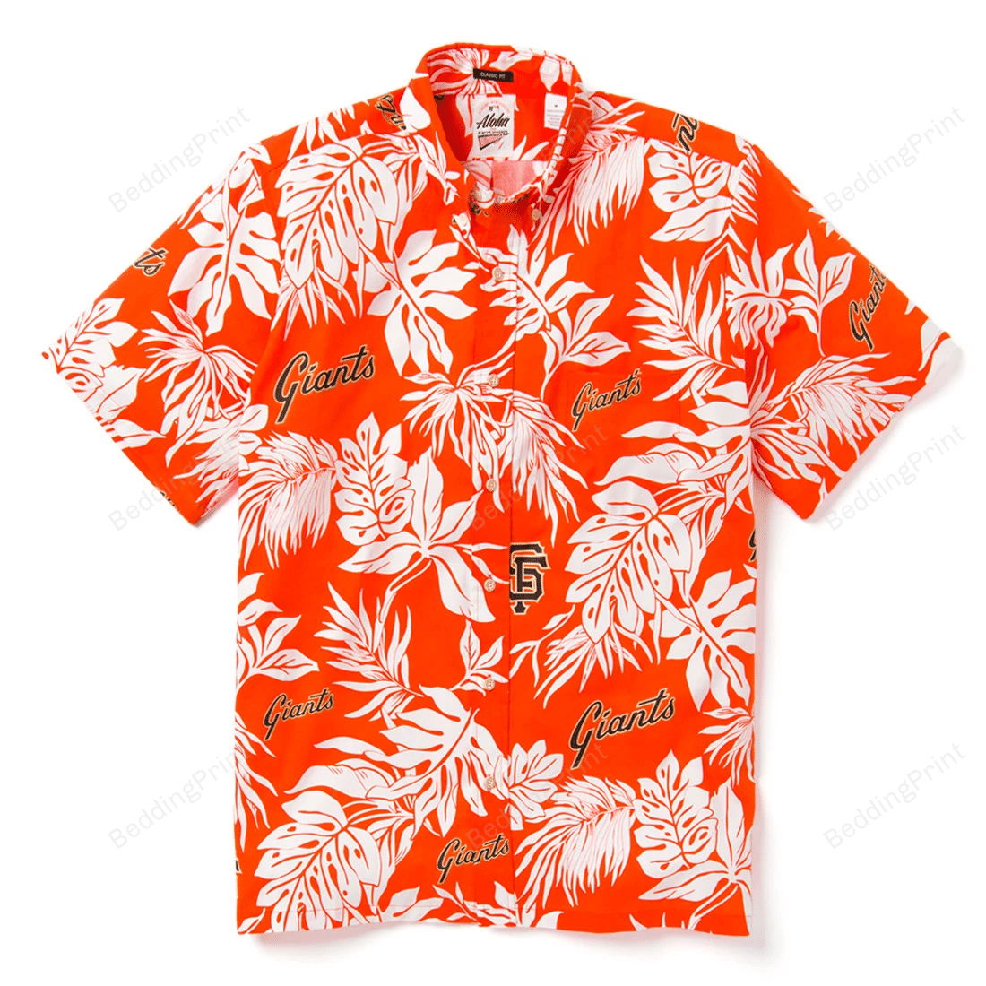 San Francisco Giants Aloha Mlb Orange Hawaiian Shirt Tropical Aloha Button Up