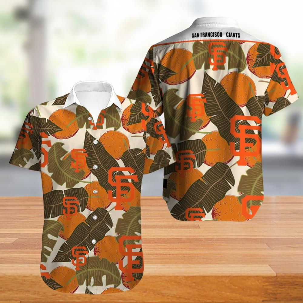 San Francisco Giants Hawaiian Shirt Tropical Aloha Button Up