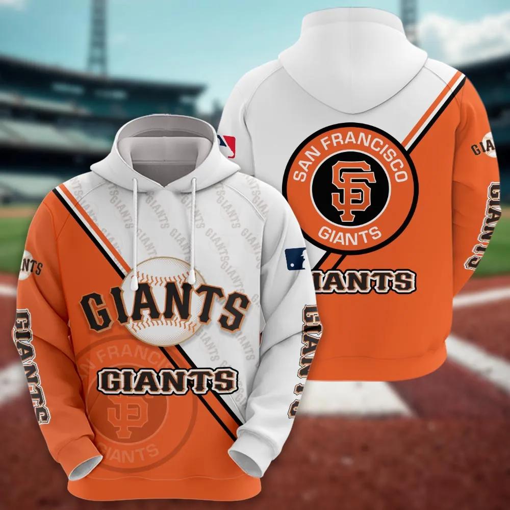 San Francisco Giants Logo 3D MLB All Over Print Hoodie