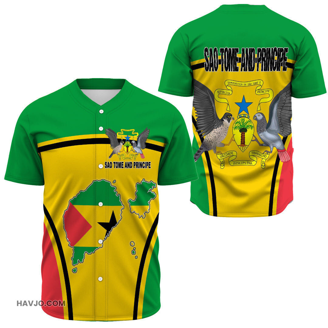 Sao Tome And Principe Active Flag Baseball Jersey