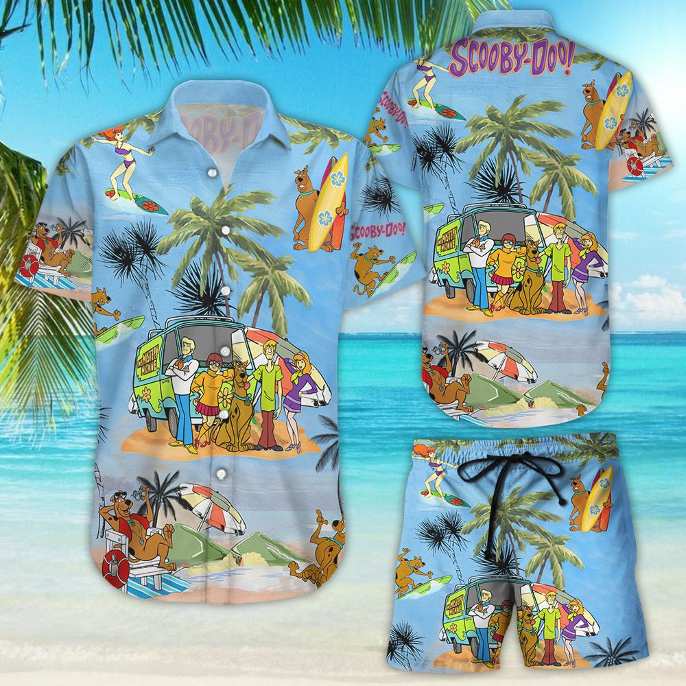 Scooby Doo Cartoon Hawaiian Shirt Tropical Aloha Button Up