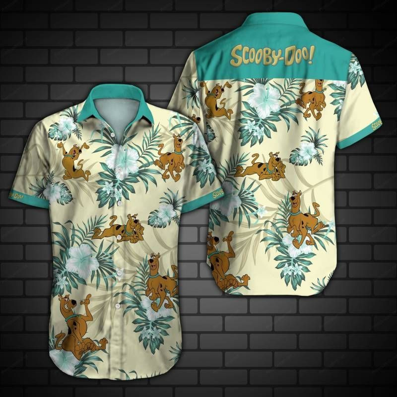 Scooby Doo Hawaiian Shirt Tropical Aloha Button Up