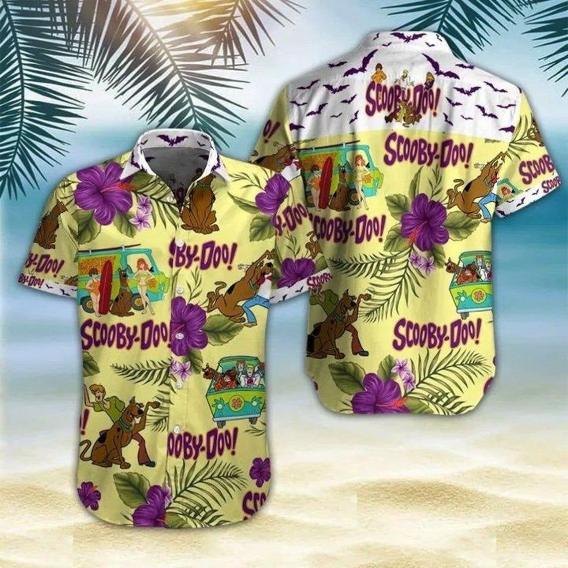 Scooby Doo Tropical Hawaiian Shirt Tropical Aloha Button Up