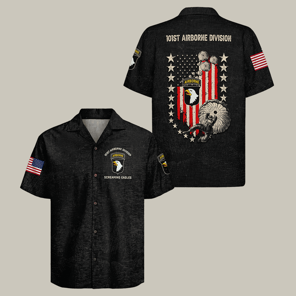 Screaming Eagles US Army Airborne Hawaiian Shirt 101St Airborne Clothes Gift For Husband