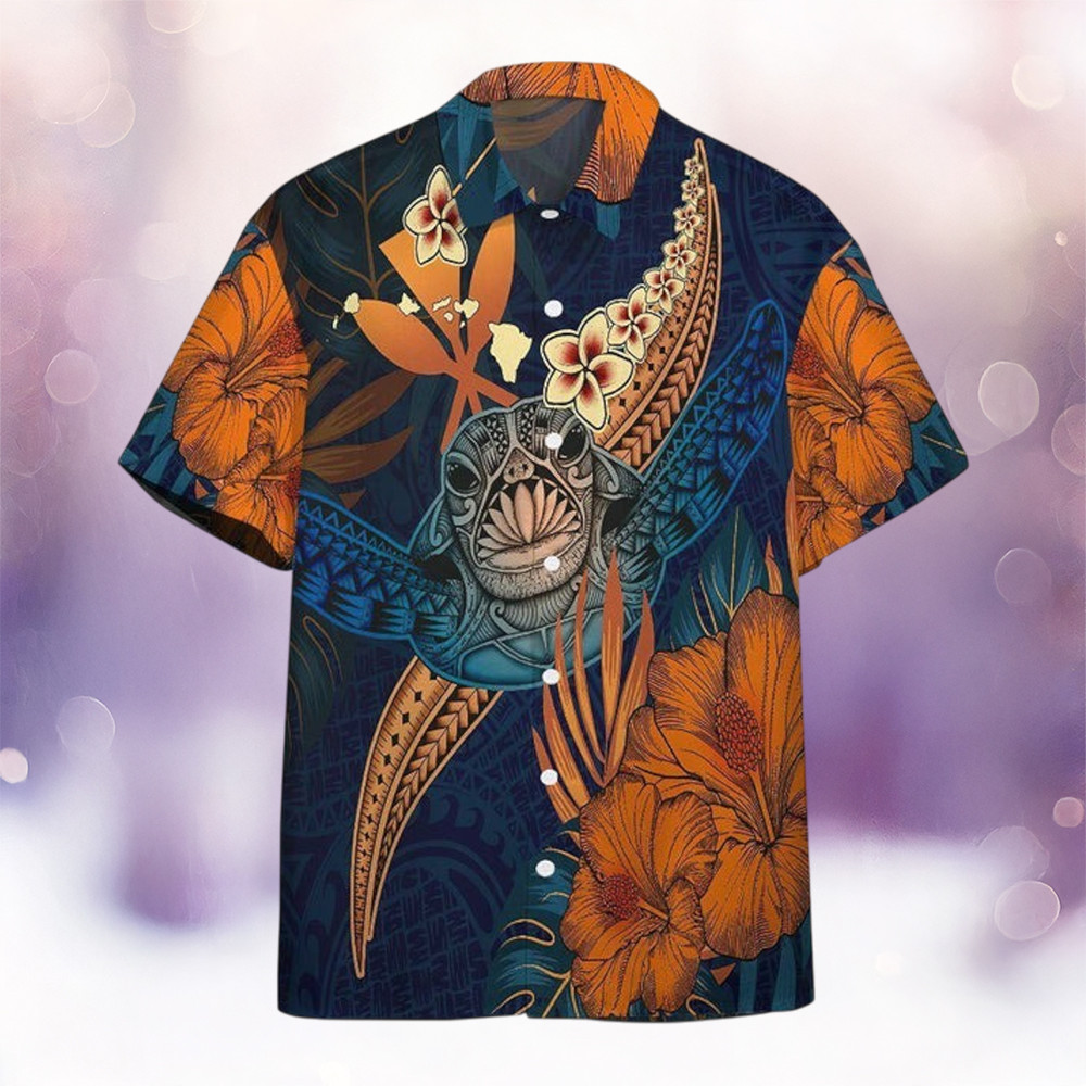 Sea Turtle Hawaiian Shirt Tropical Floral Aloha Shirt Gifts For Turtle Lovers