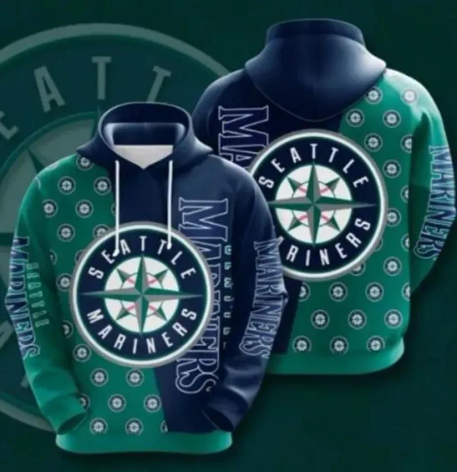 Seattle Baseball Team Marinerss 3D MLB All Over Print Hoodie