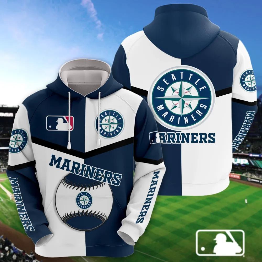 Seattle Mariners 3D MLB All Over Print Hoodie