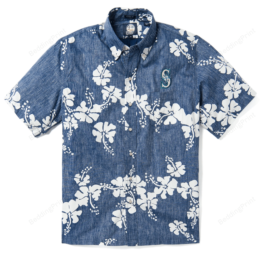 Seattle Mariners 50th State Hawaiian Shirt Tropical Aloha Button Up