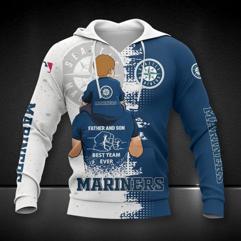 Seattle Mariners Dad And Son MLB All Over Print Hoodie