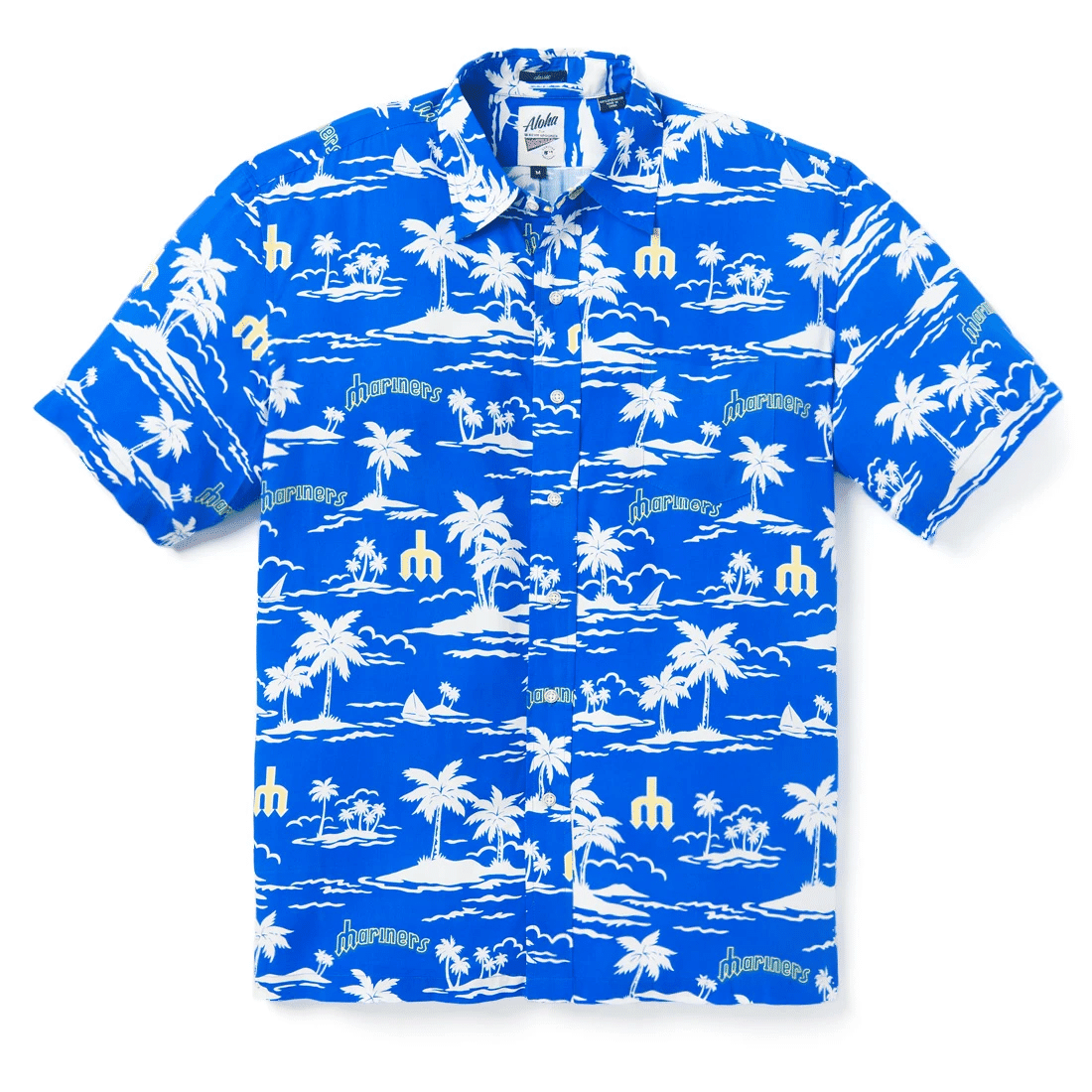 Seattle Mariners Vintage Mlb Hawaiian Shirt Tropical Aloha Button Up