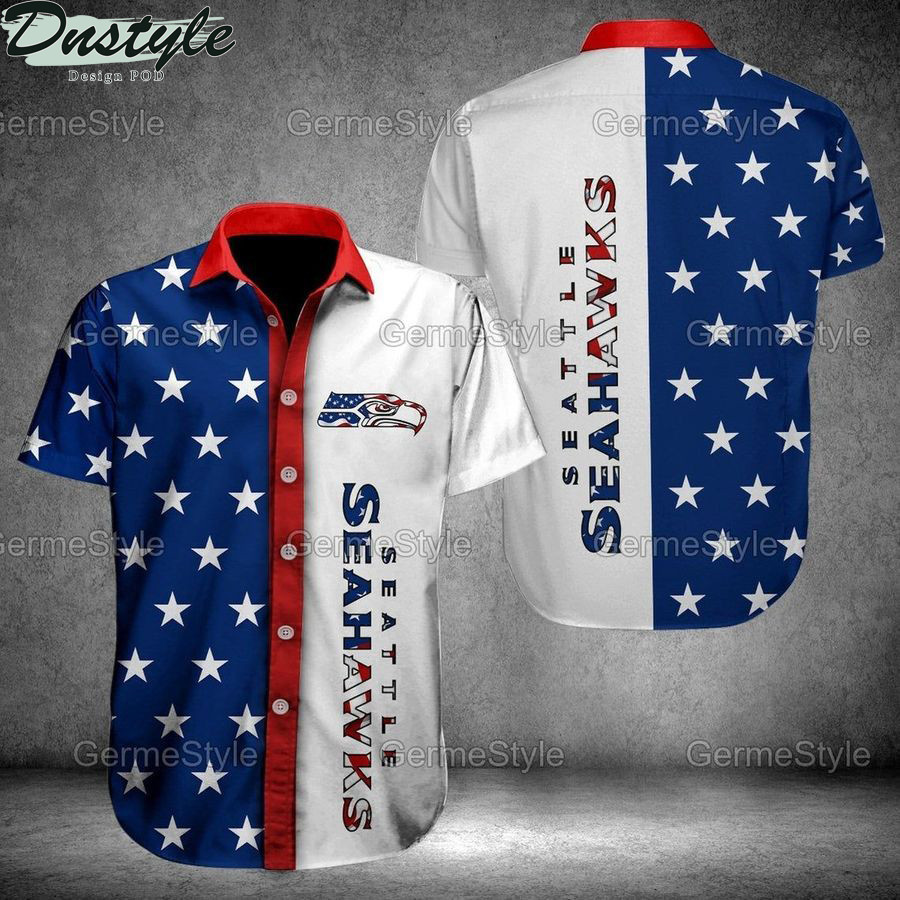 Seattle Seahawks 3d Skull Death Football Hawaiian Shirt Tropical Aloha Button Up