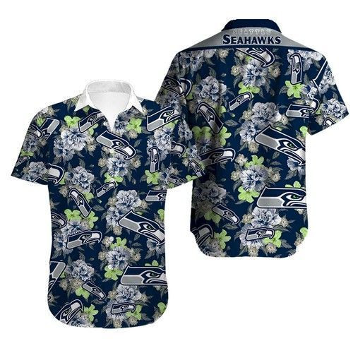 Seattle Seahawks Hawaiian Shirt Tropical Aloha Button Up