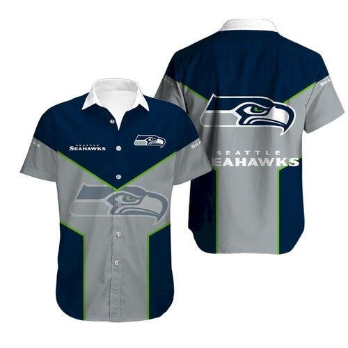 Seattle Seahawks Hawaiian Shirt Tropical Aloha Button Up