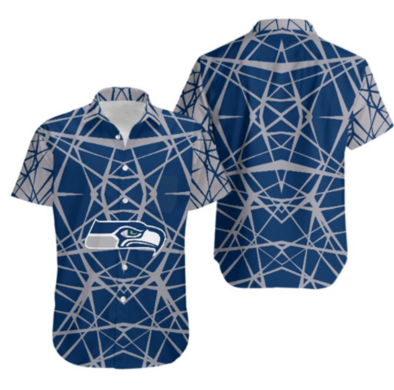 Seattle Seahawks1 Hawaiian Shirt Tropical Aloha Button Up