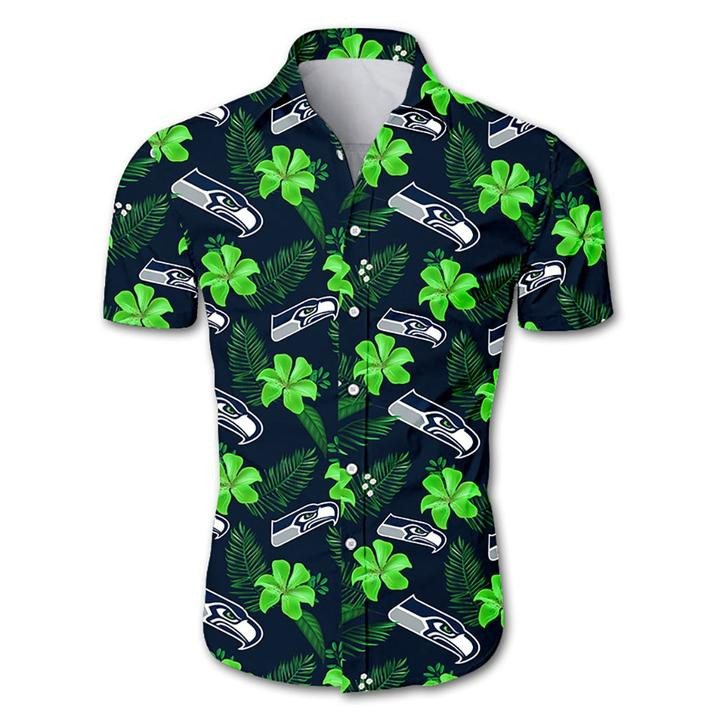 Seattle Seahawks3 Hawaiian Shirt Tropical Aloha Button Up