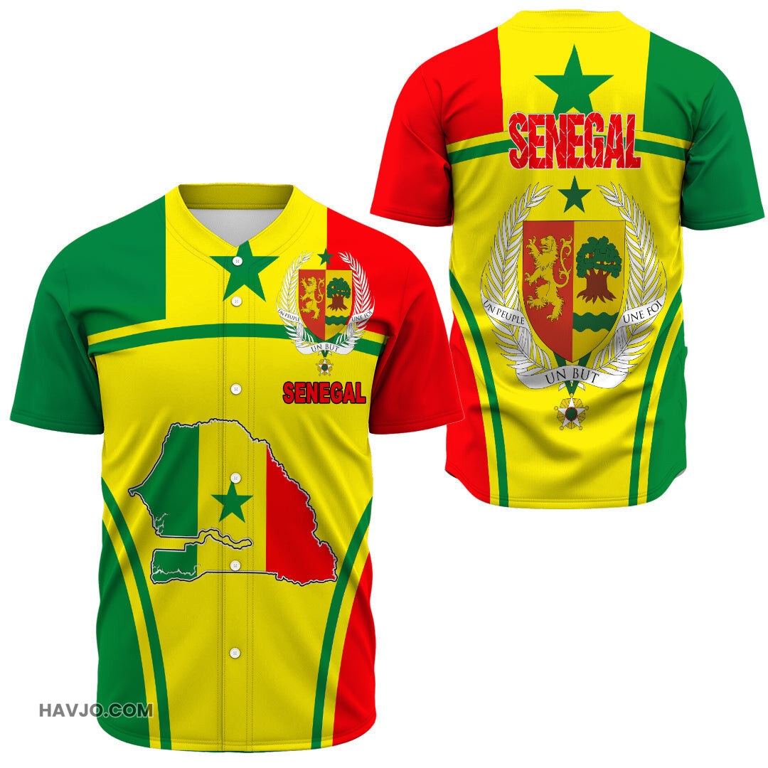 Senegal Active Flag Baseball Jersey