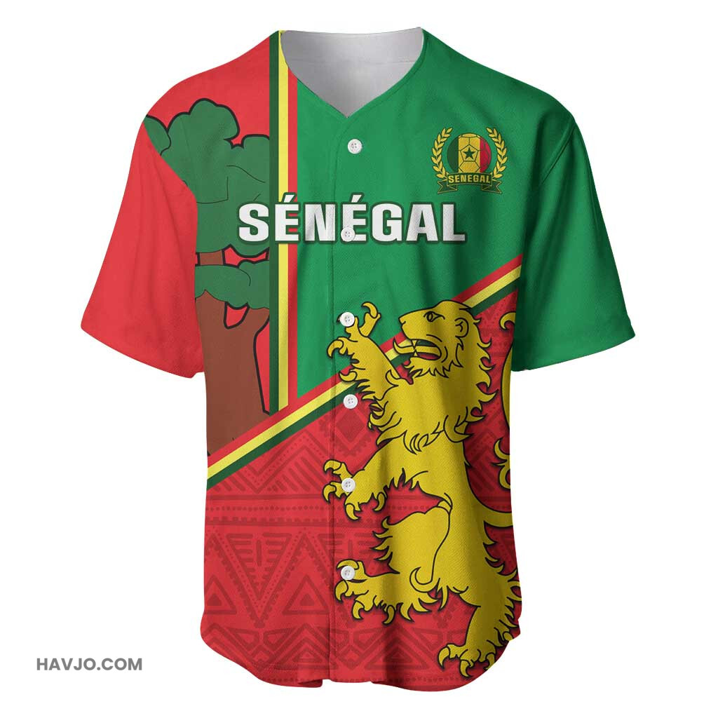 Senegal Football 2024 Go Champions Lions De La Teranga Baseball Jersey