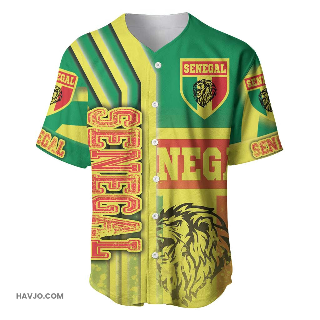 Senegal Soccer Lions of Teranga Football Road To Champion Baseball Jersey