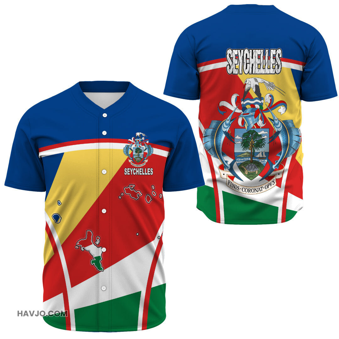 Seychelles Active Flag Baseball Jersey