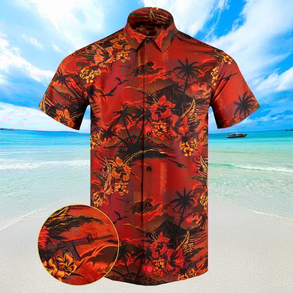 Shadow Hawaiian Shirt Summer Button Up Best Gifts For Husband