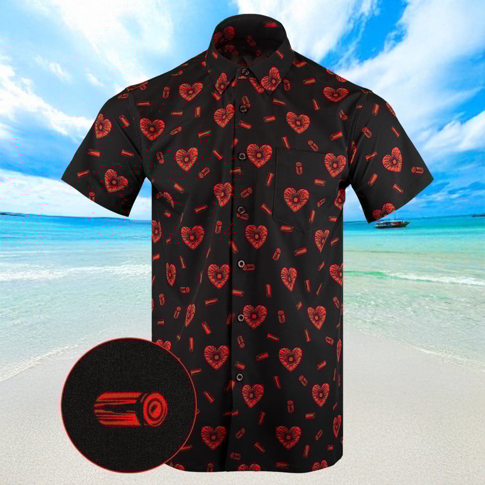 Shattered Black Hawaiian Shirt Summer Button Up Best Gifts For Boyfriend