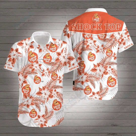 Shock Top U Hawaiian Shirt Tropical Aloha Button Up