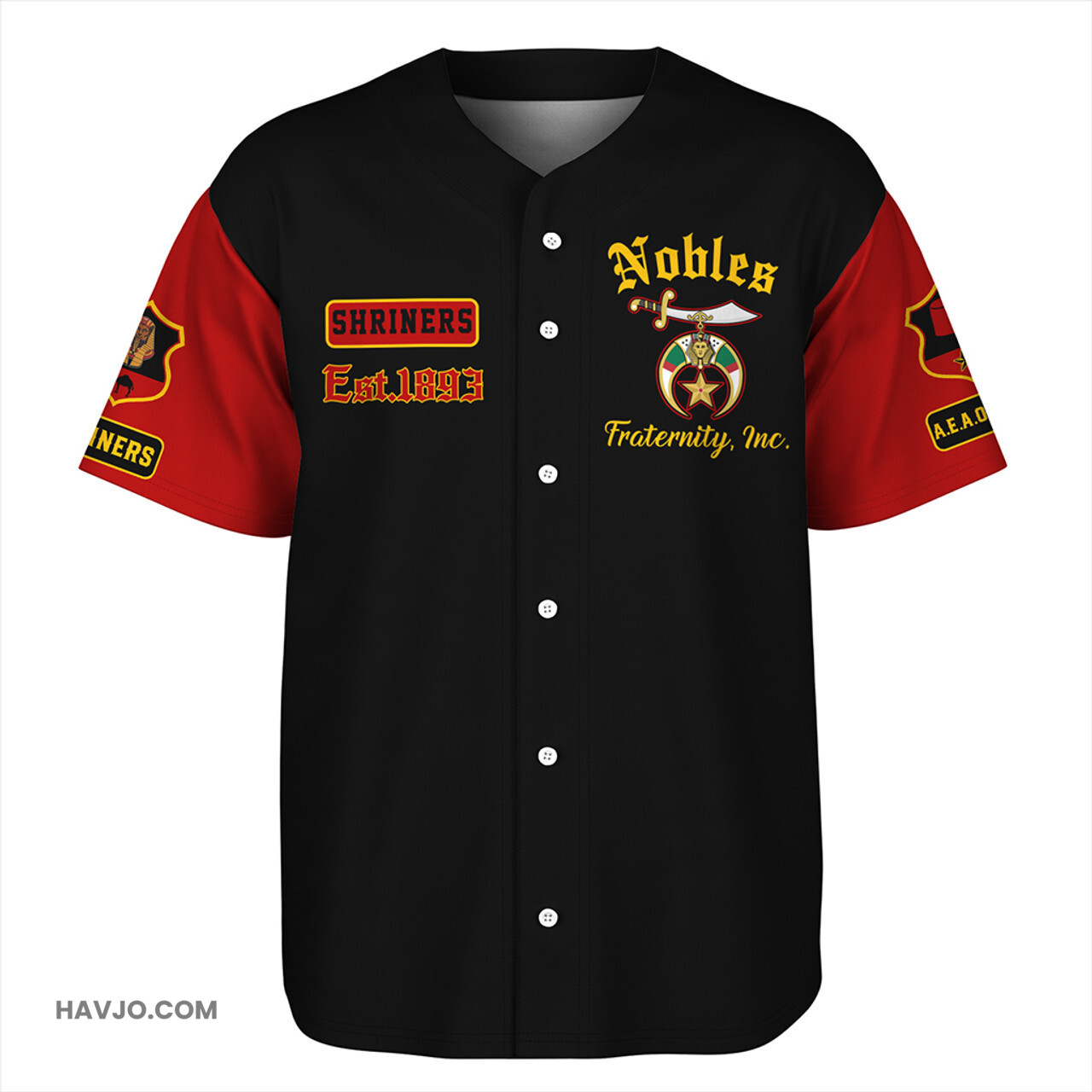 Shriners AEAONMS Graphic Style Baseball Jersey