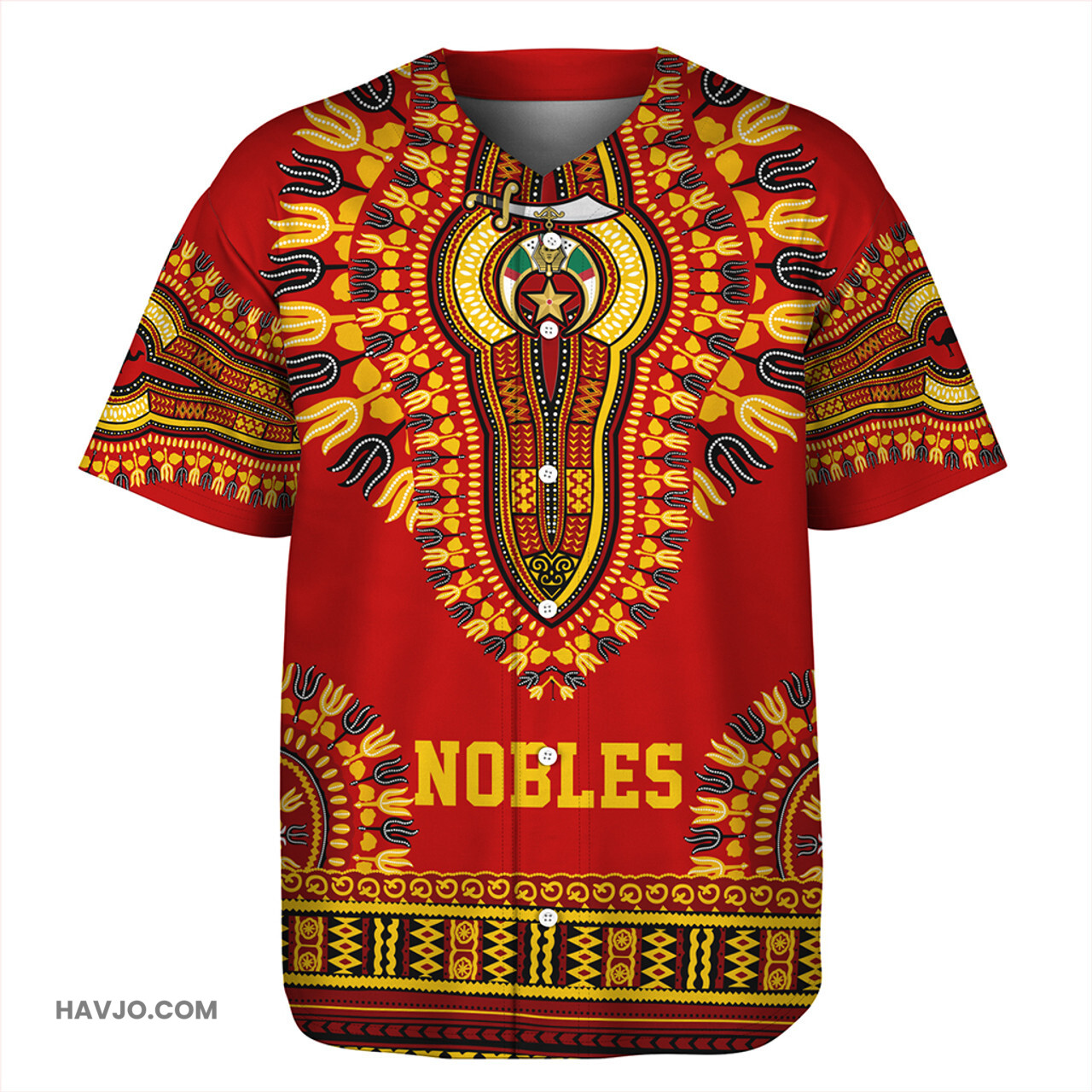 Shriners Dashiki Baseball Jersey