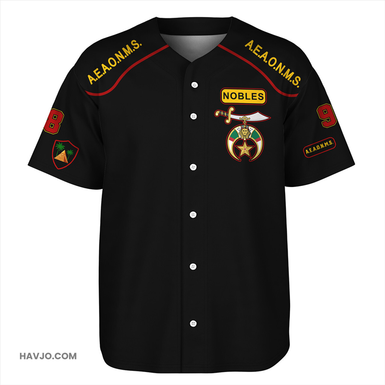 Shriners Nobles Fraternity Baseball Jersey