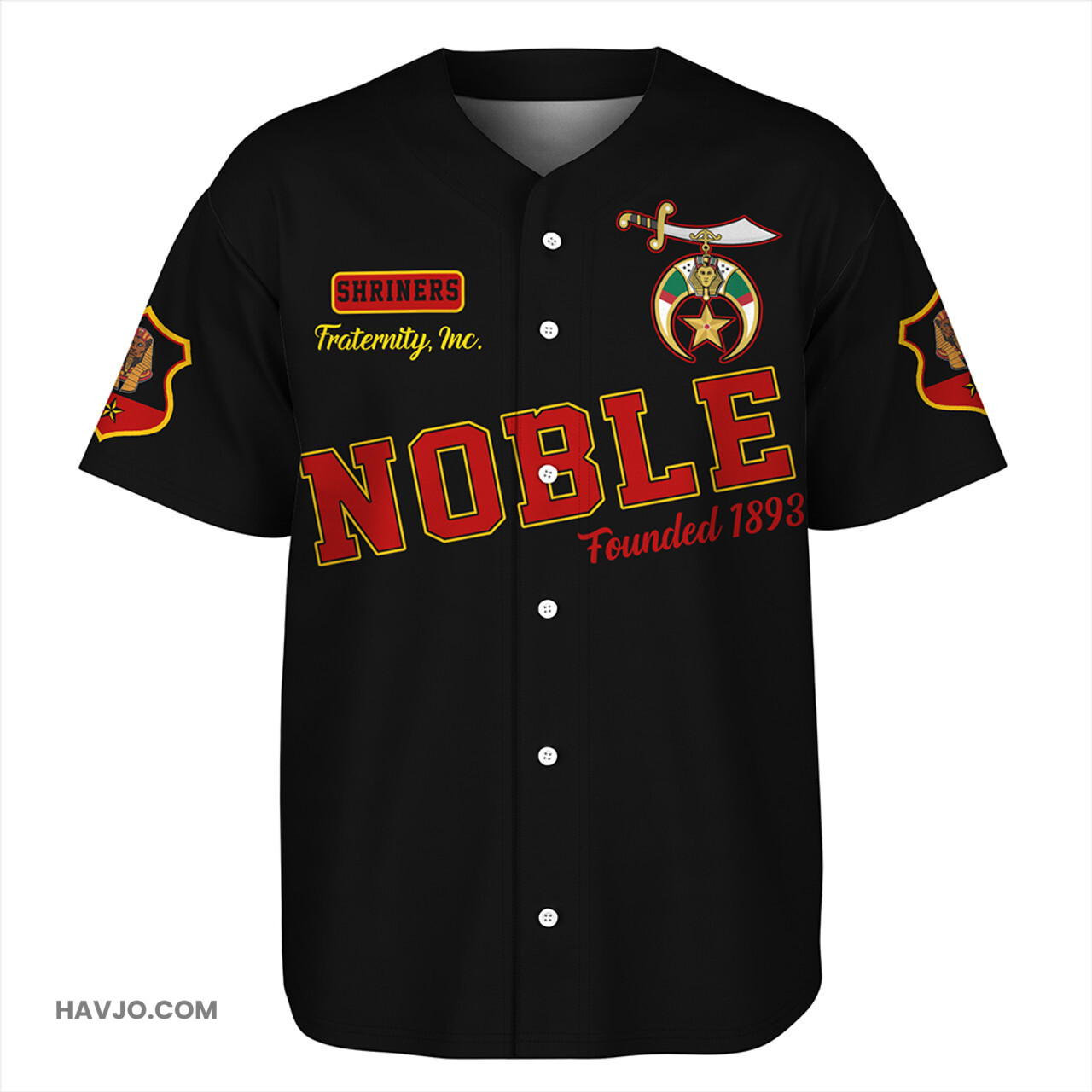 Shriners Nobles Pharaoh Baseball Jersey