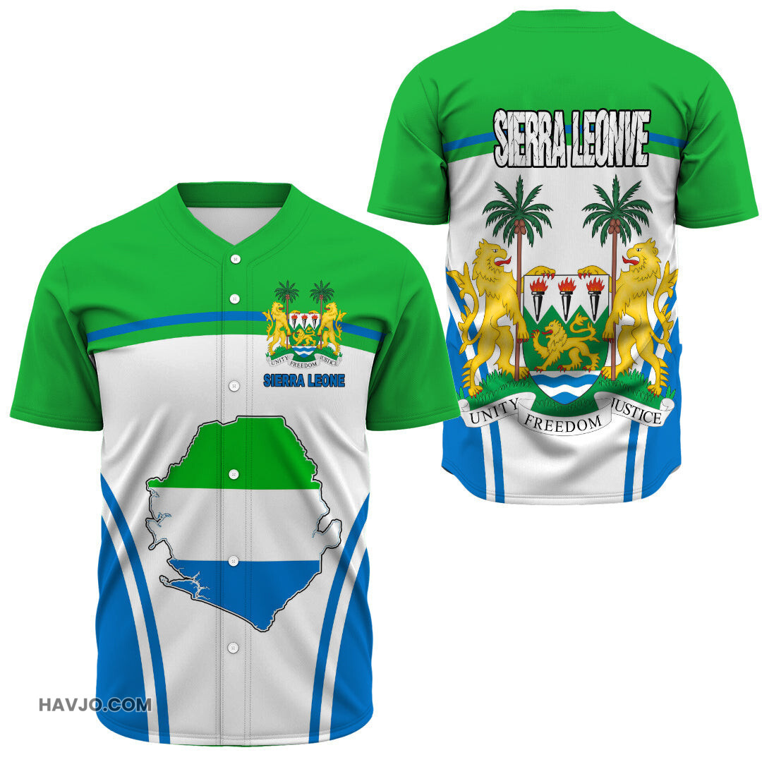 Sierra Leone Active Flag Baseball Jersey