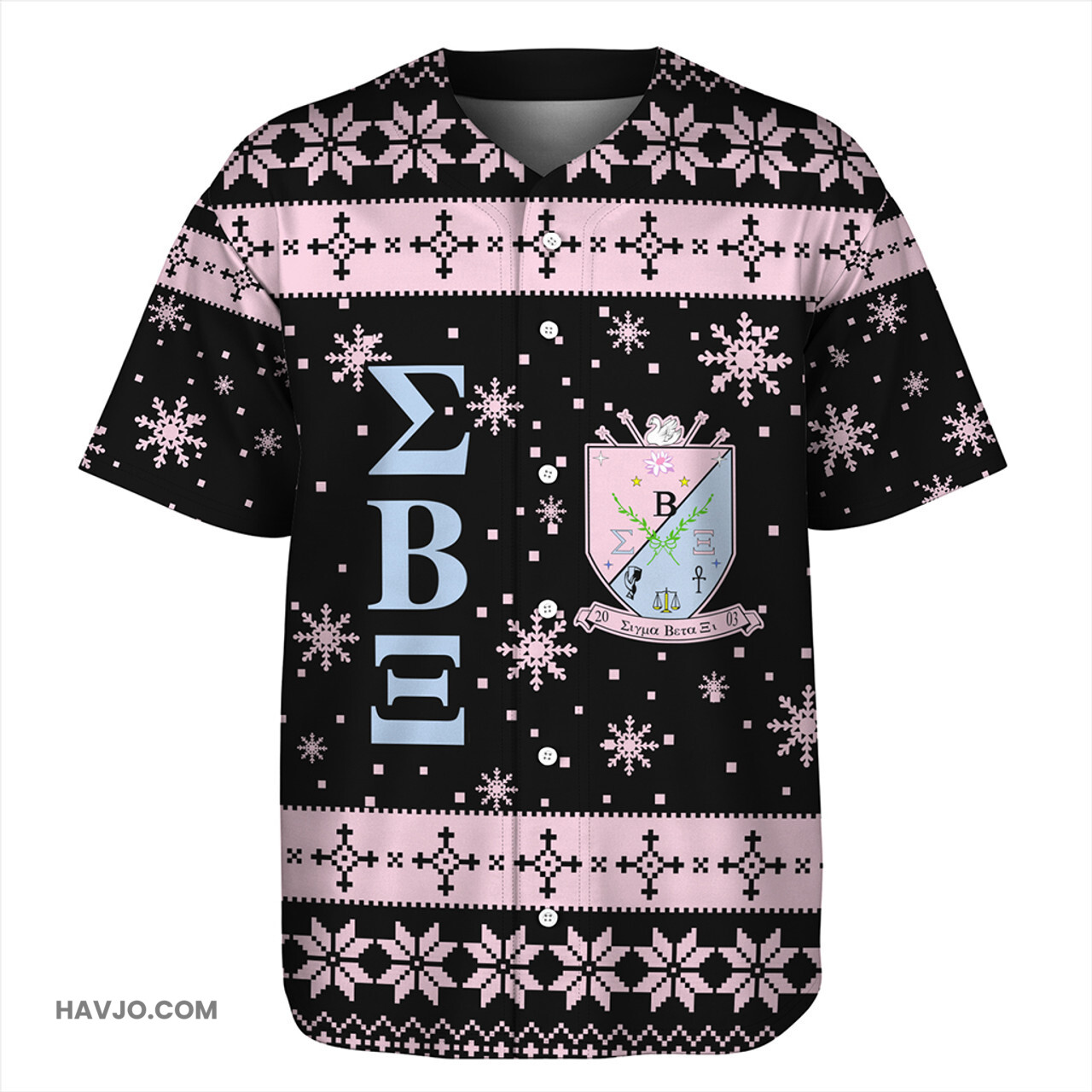 Sigma Beta Xi Christmas Greek Life Baseball Jersey