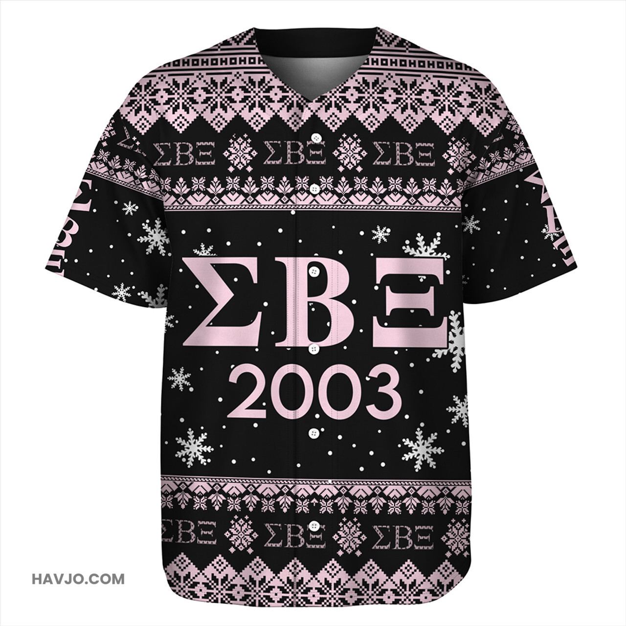 Sigma Beta Xi Christmas Symbols Design Baseball Jersey