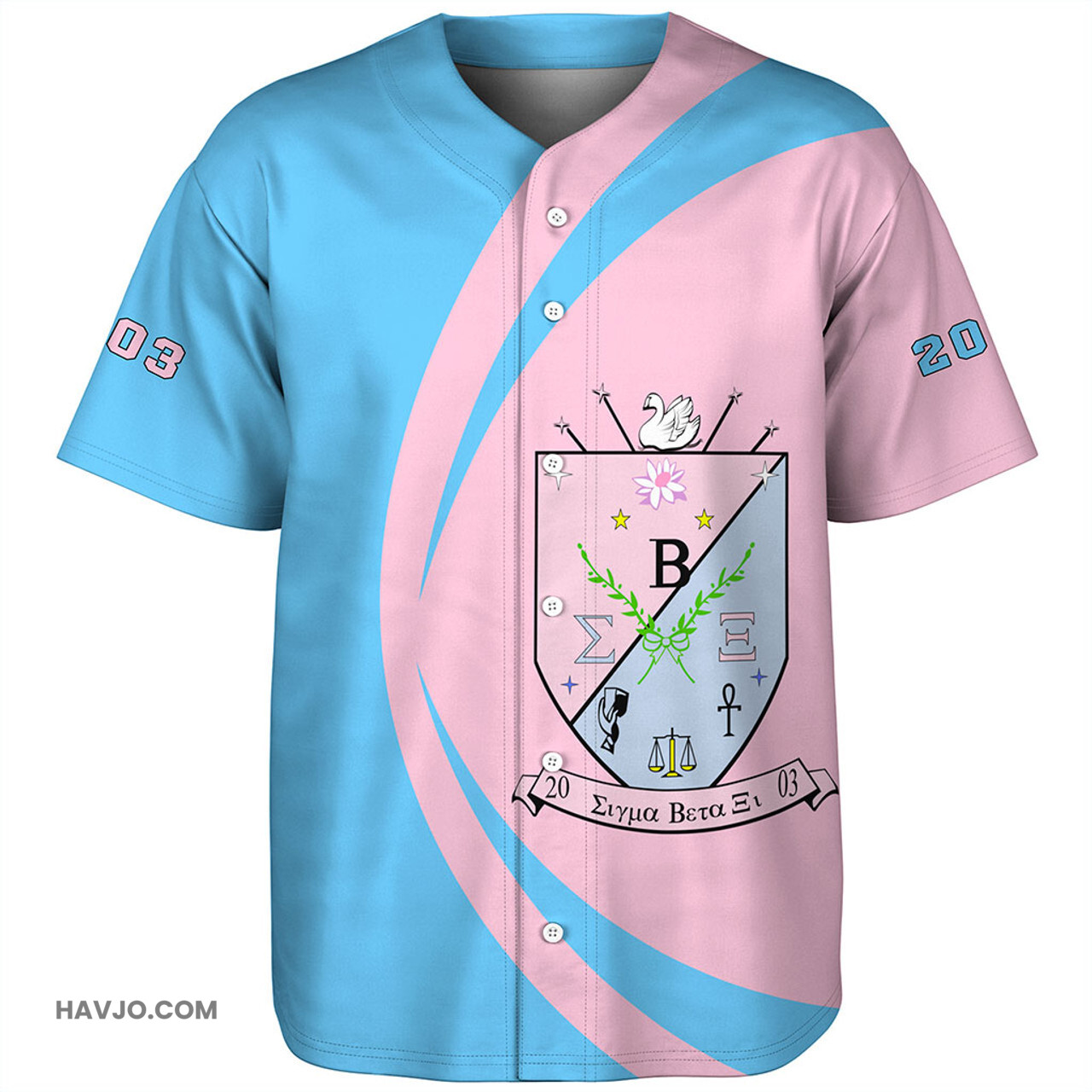 Sigma Beta Xi Circle style Baseball Jersey