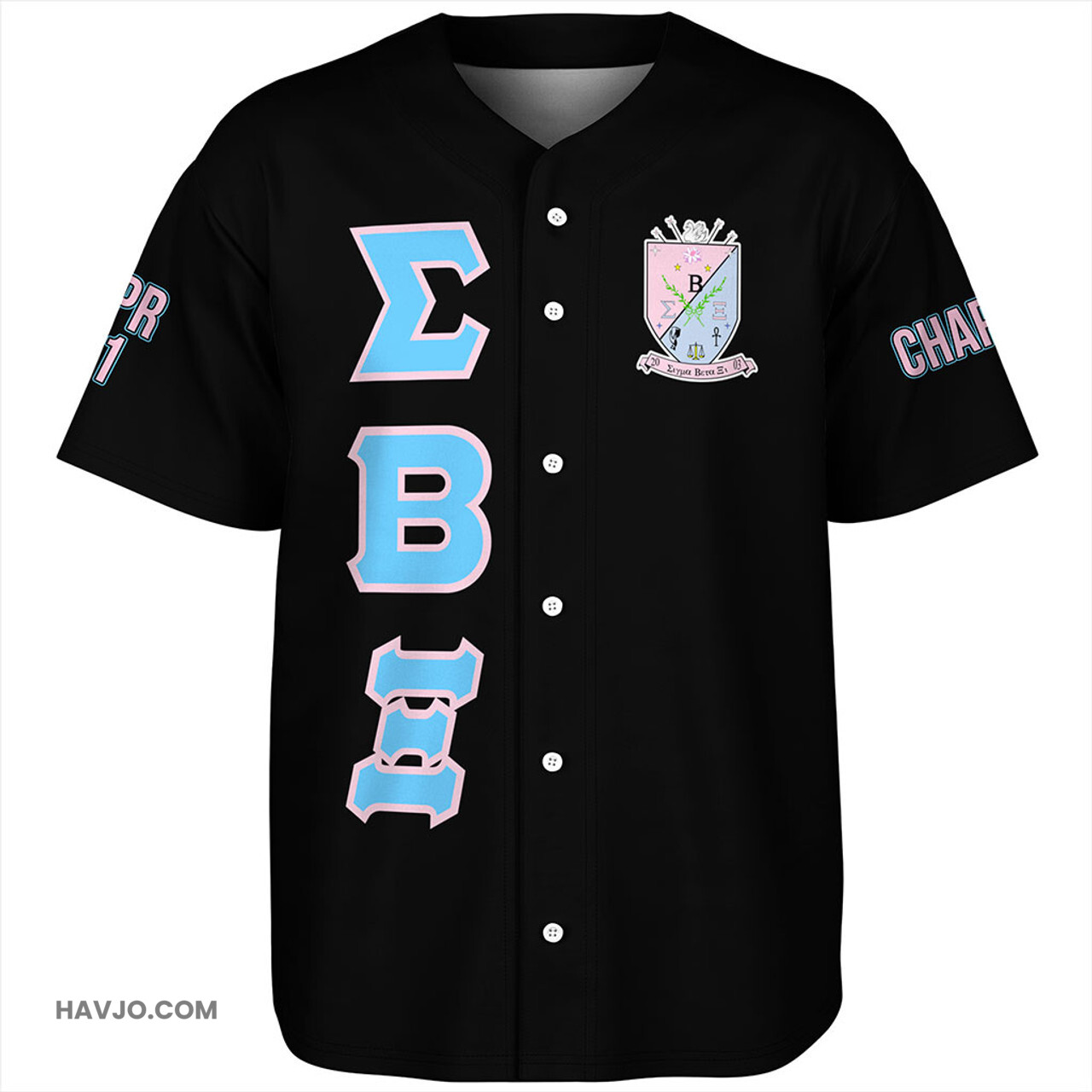 Sigma Beta Xi Custom Sorority Chapter Baseball Jersey
