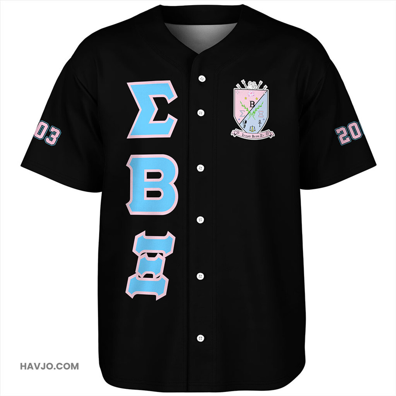 Sigma Beta Xi Sigma Beta Xi Letter Baseball Jersey