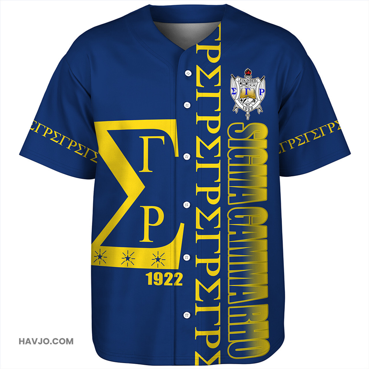 Sigma Gamma Rho Blue SGR Greek Life Baseball Jersey