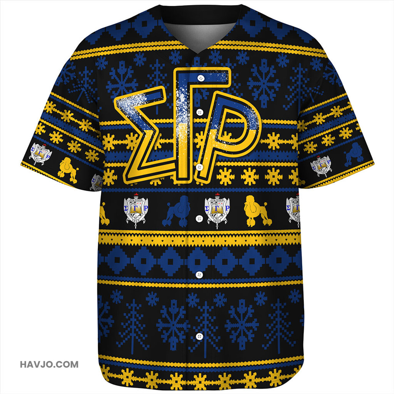Sigma Gamma Rho Christmas Style Grunge Baseball Jersey
