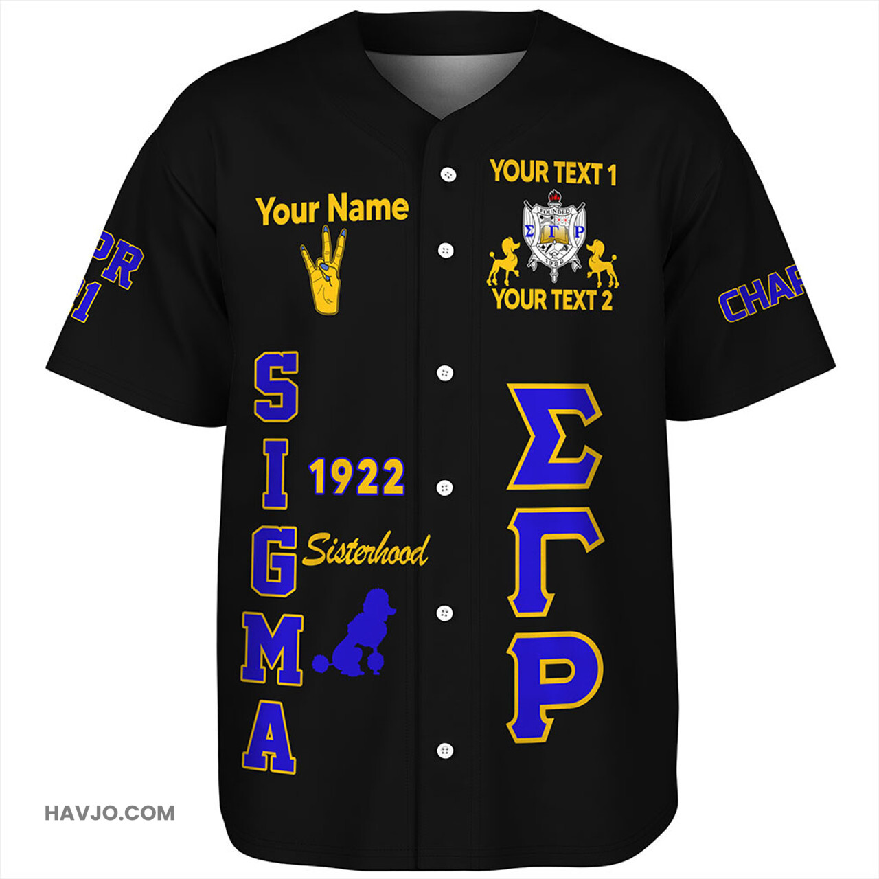 Sigma Gamma Rho Custom 1922 Sisterhood Sorority Baseball Jersey