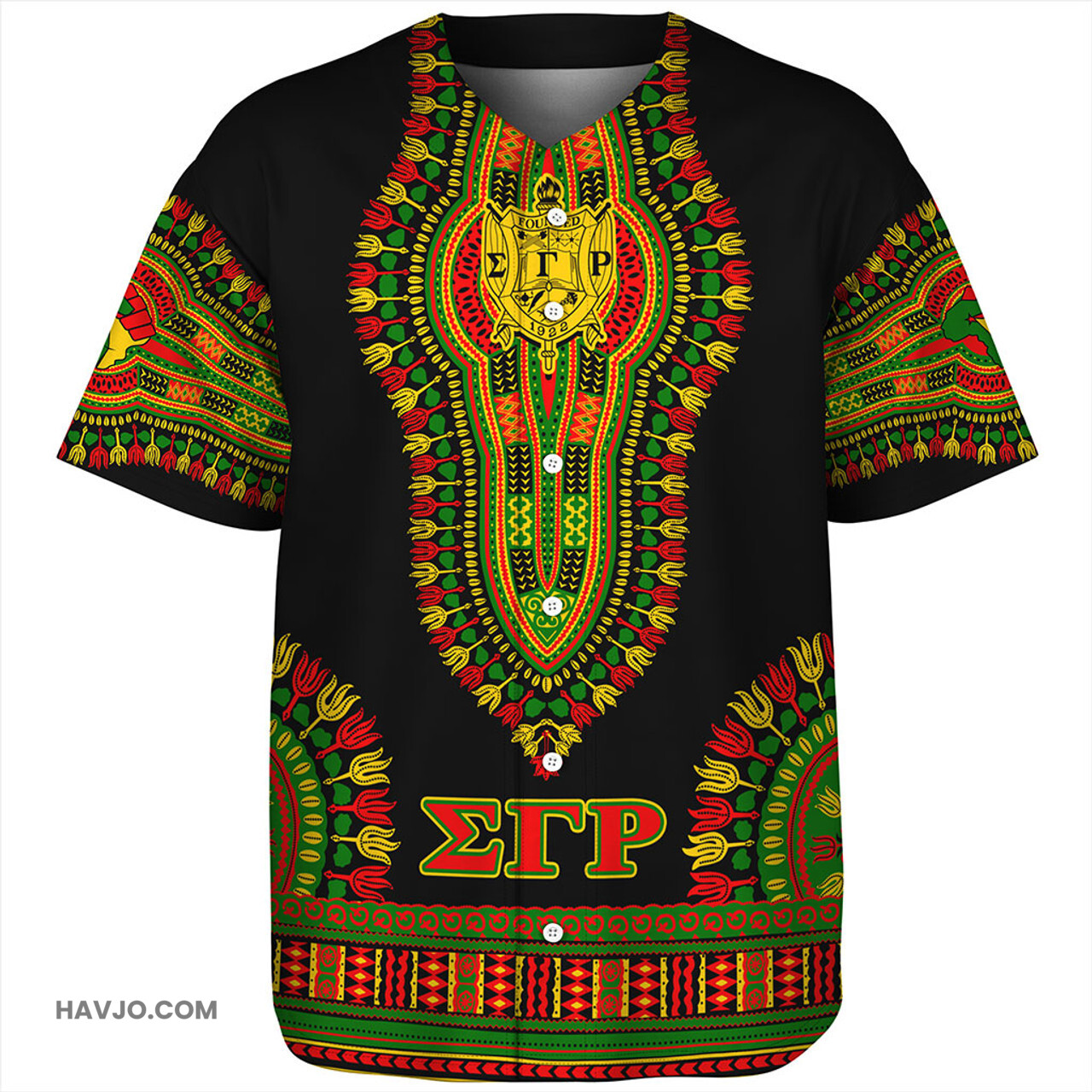 Sigma Gamma Rho Dashiki Juneteenth Baseball Jersey