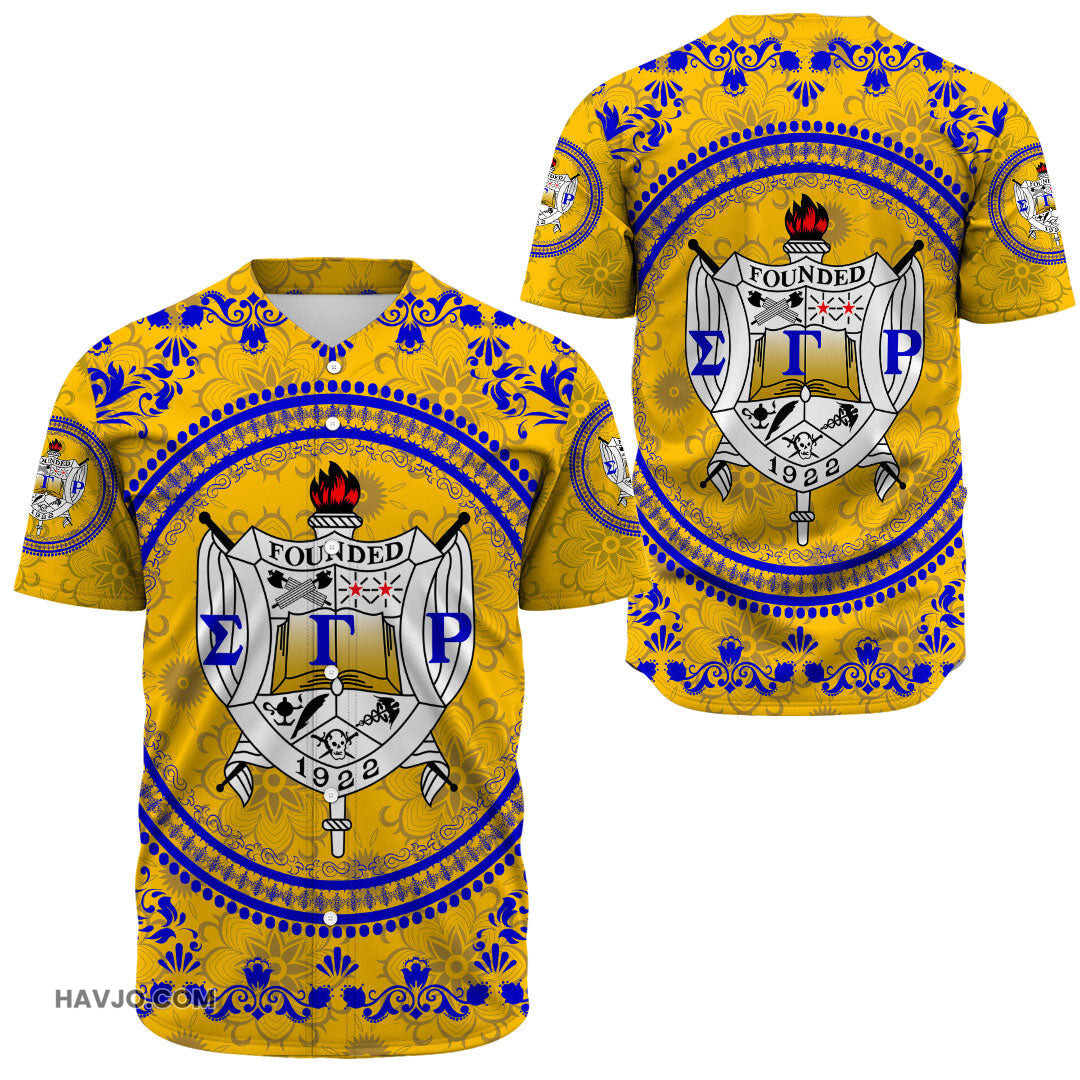 Sigma Gamma Rho Floral Patterns Baseball Jersey