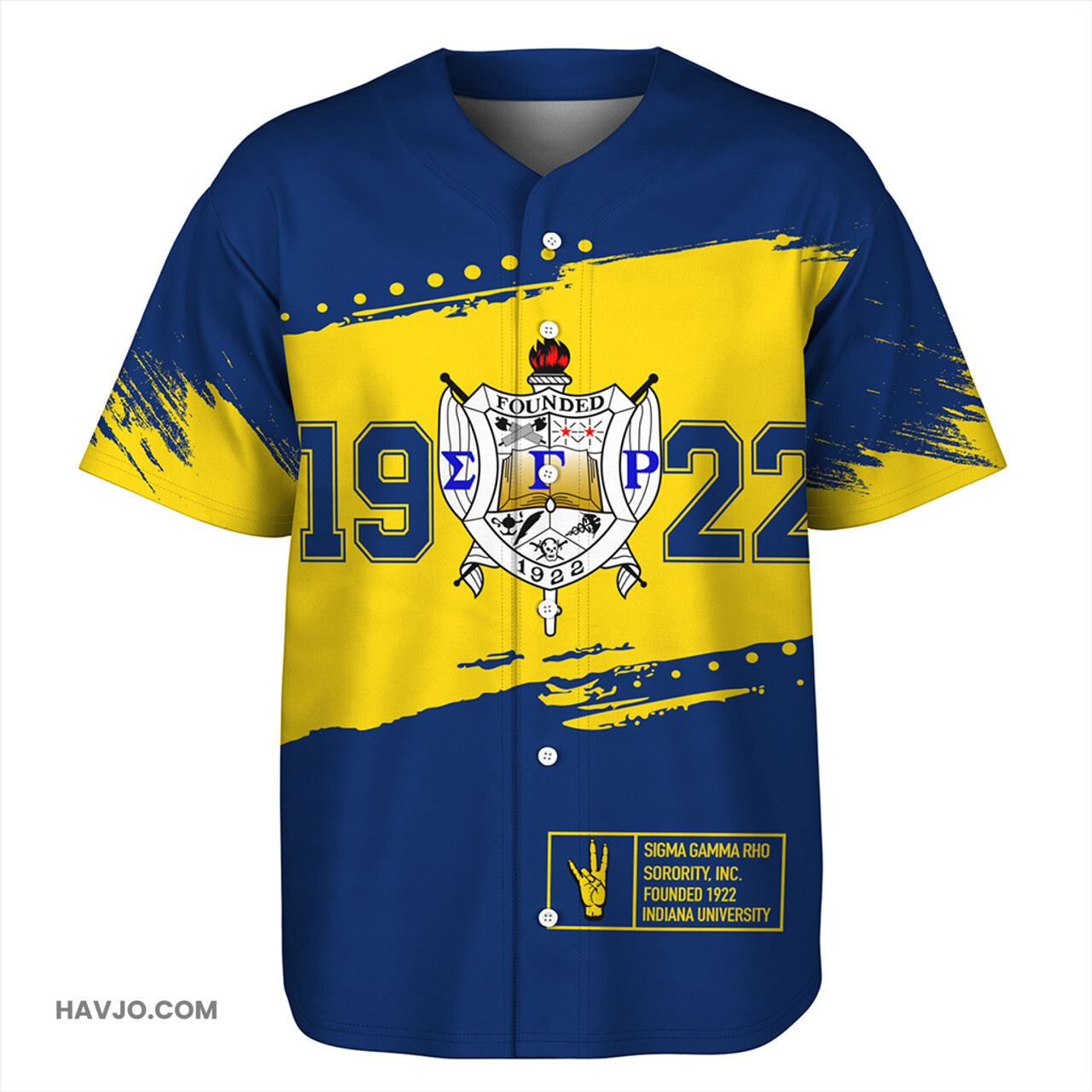 Sigma Gamma Rho Grunge Nineteen 22 University Baseball Jersey
