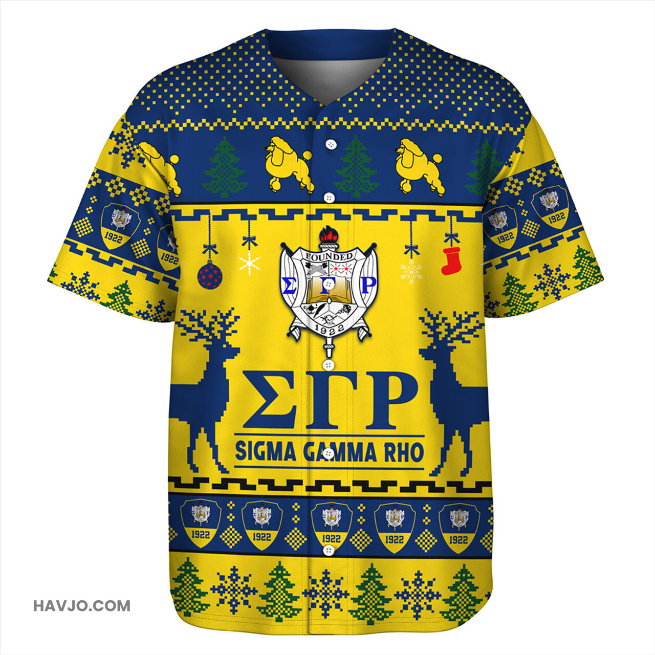 Sigma Gamma Rho Lux Christmas Baseball Jersey