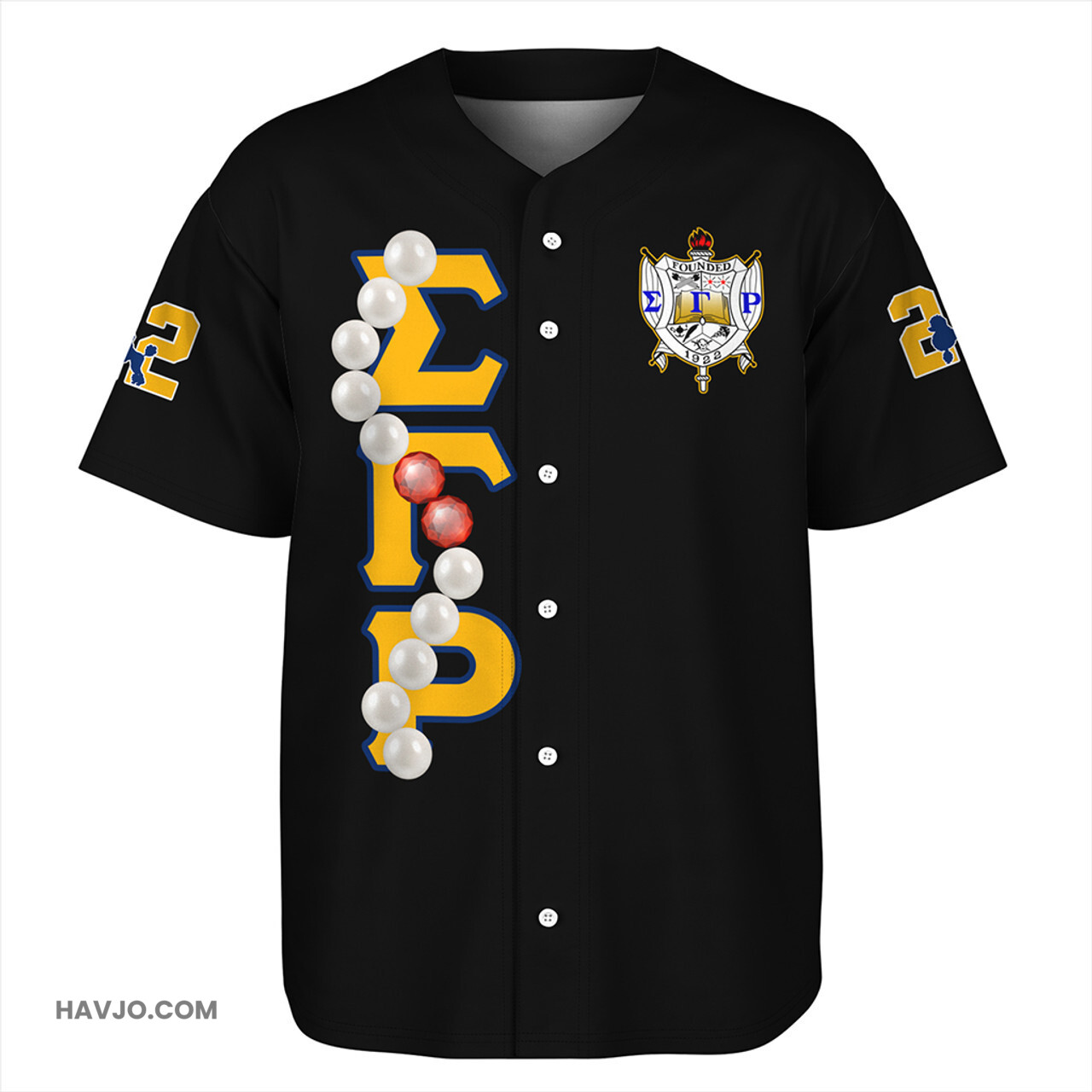 Sigma Gamma Rho Pearl Rugby Baseball Jersey