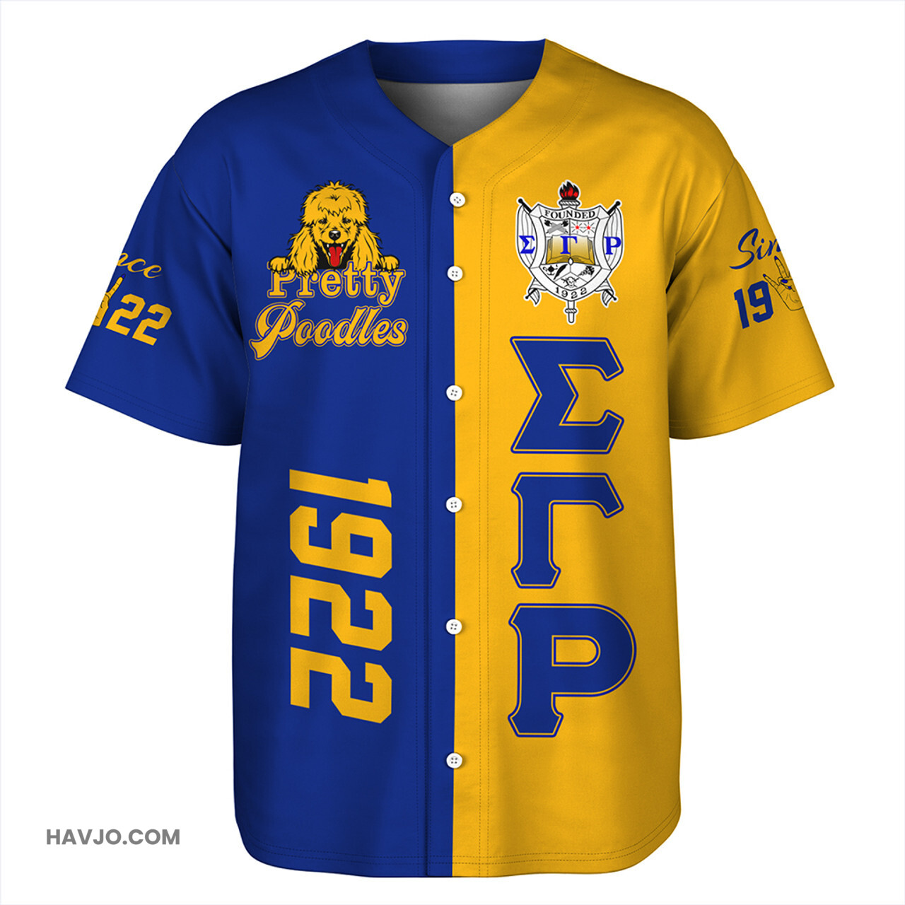Sigma Gamma Rho Pretty Poodles 1922 Baseball Jersey