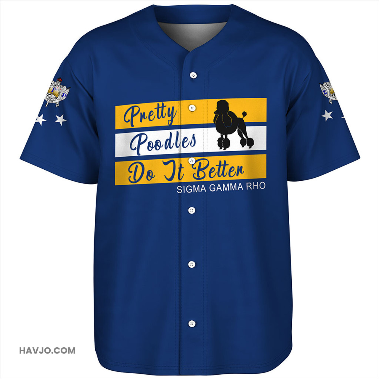 Sigma Gamma Rho Pretty Poodles Style Baseball Jersey