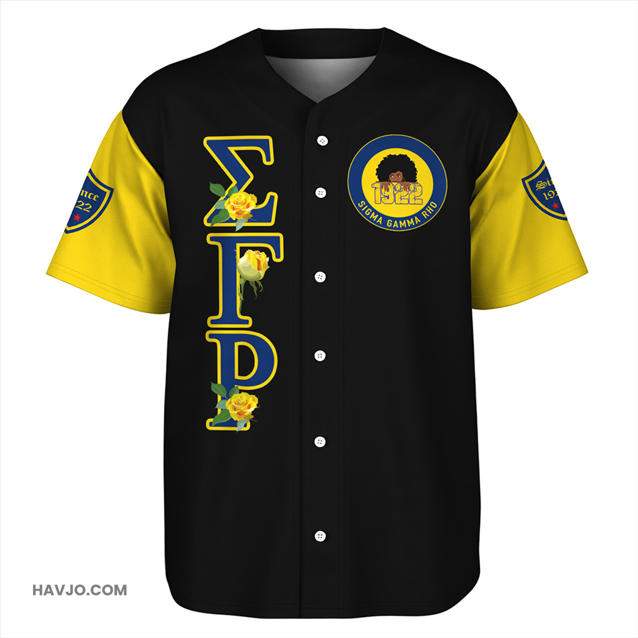 Sigma Gamma Rho Rose Flower Sorority Baseball Jersey
