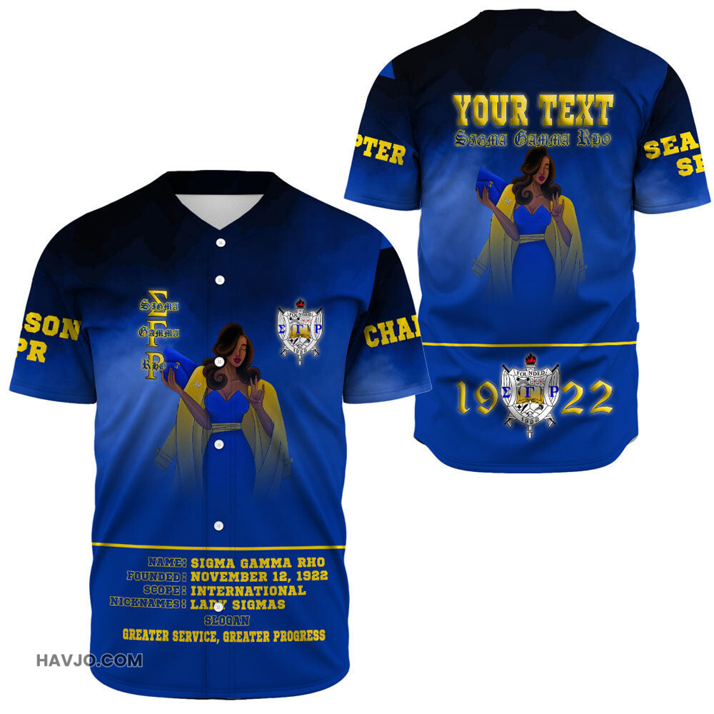 Sigma Gamma Rho Solgans Baseball Jersey