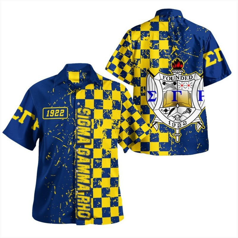 Sigma Gamma Rho Sorority Hawaiian Shirt Tropical Aloha Button Up